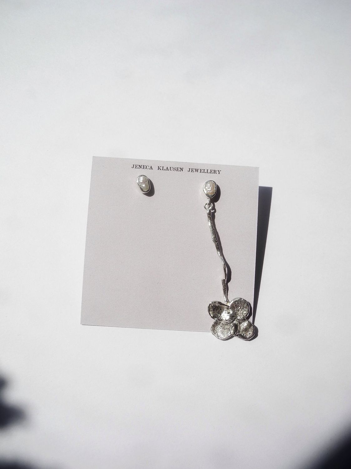 Pearl Floral Drip Stud Earrings