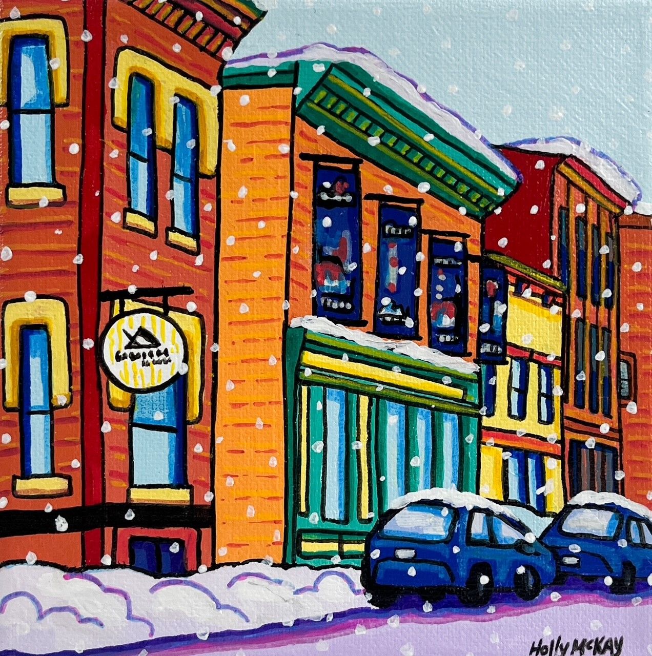 "Saint John Theatre Company" 6x6" Acrylic painting on Canvas