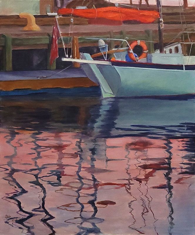 "Reflections of Lunenburg" 20x24" Oil on GW Canvas