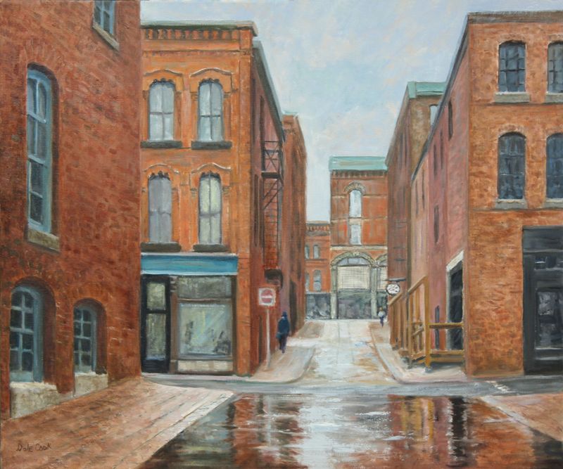 "Grannan Lane: Reflected History" 20x24" Oil on Canvas