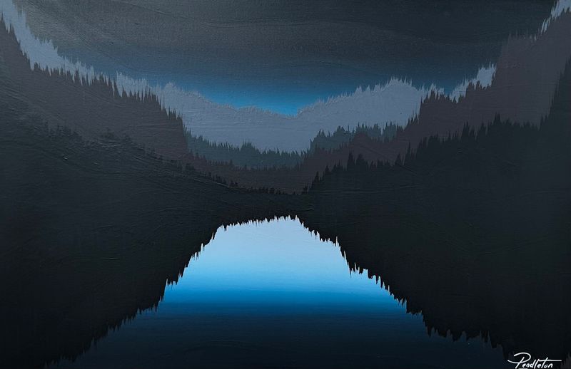 "Creek Hill Cove" 24x36" Acrylic Painting