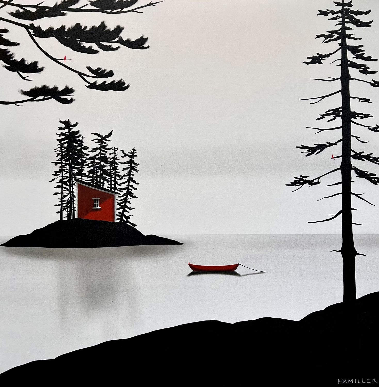 "The Meditative Moments" 36x36" Acrylic and Charcoal on Canvas