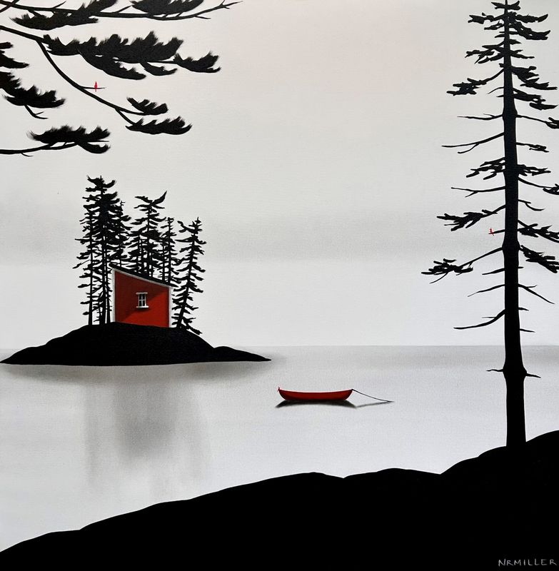 "The Meditative Moments" 36x36" Acrylic and Charcoal on Canvas