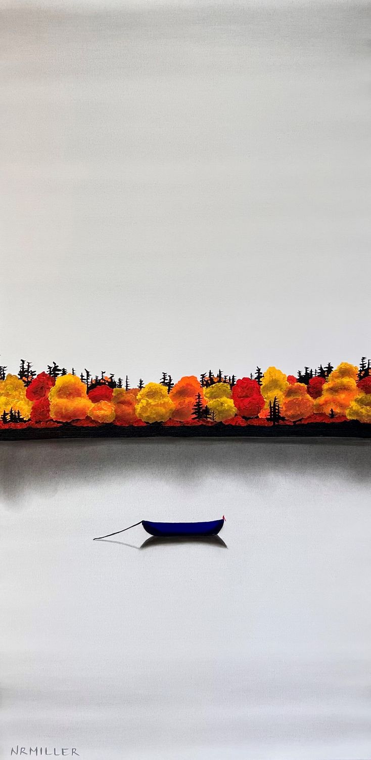 "I'm Already There" 24x48" Acrylic & Charcoal