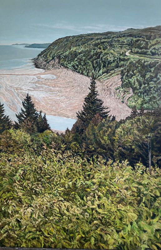 "View from Fundy Parkway" 36x24" Acrylic & Oil on Canvas