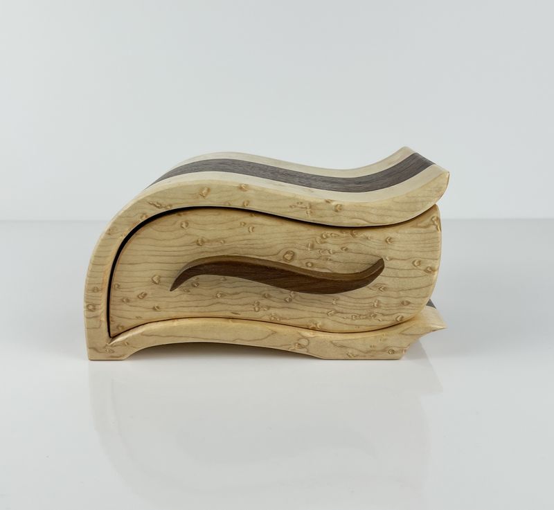 Bandsaw Box- Birdseye Maple, Peruvian Walnut
