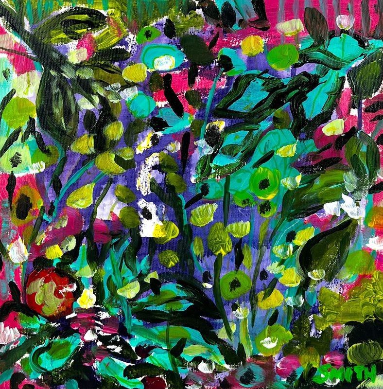 "Picnic" 12x12" Acrylic on Canvas