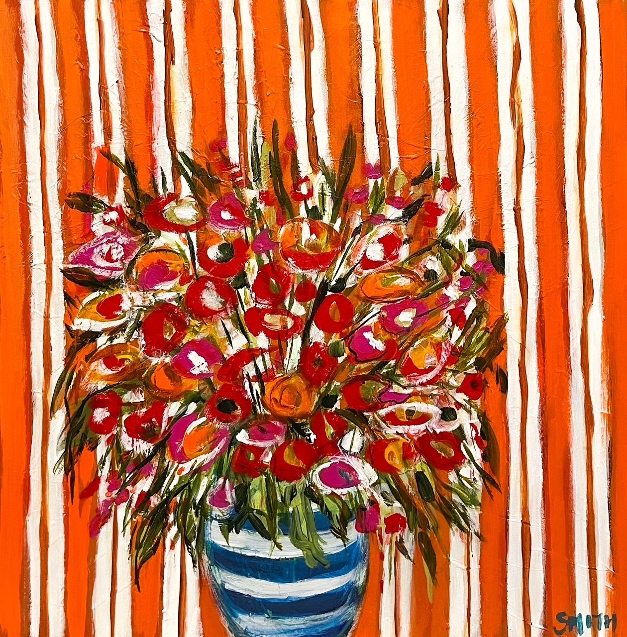 "Cabana Days: Wishing" 24x24" Acrylic on Canvas