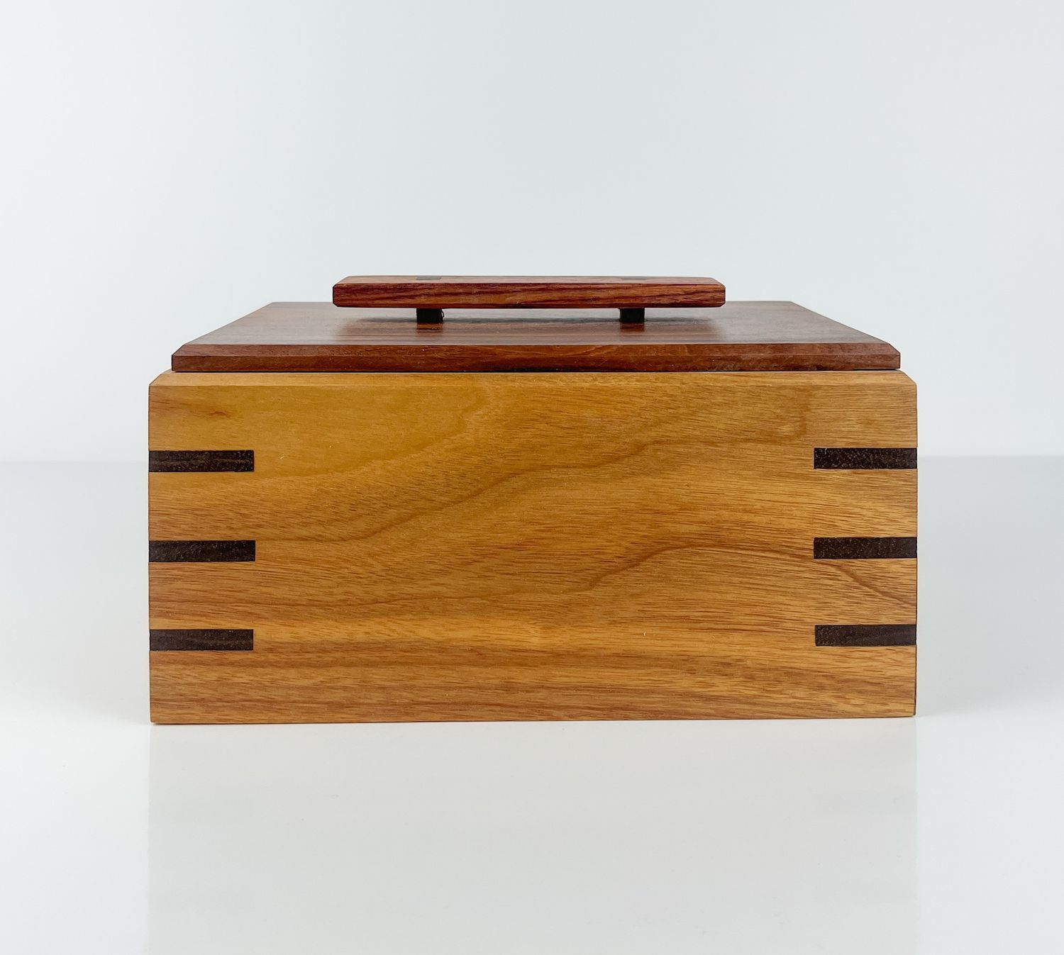 Keepsake Box: Canary wood, Santos Rosewood Lid 9x5x5.25"