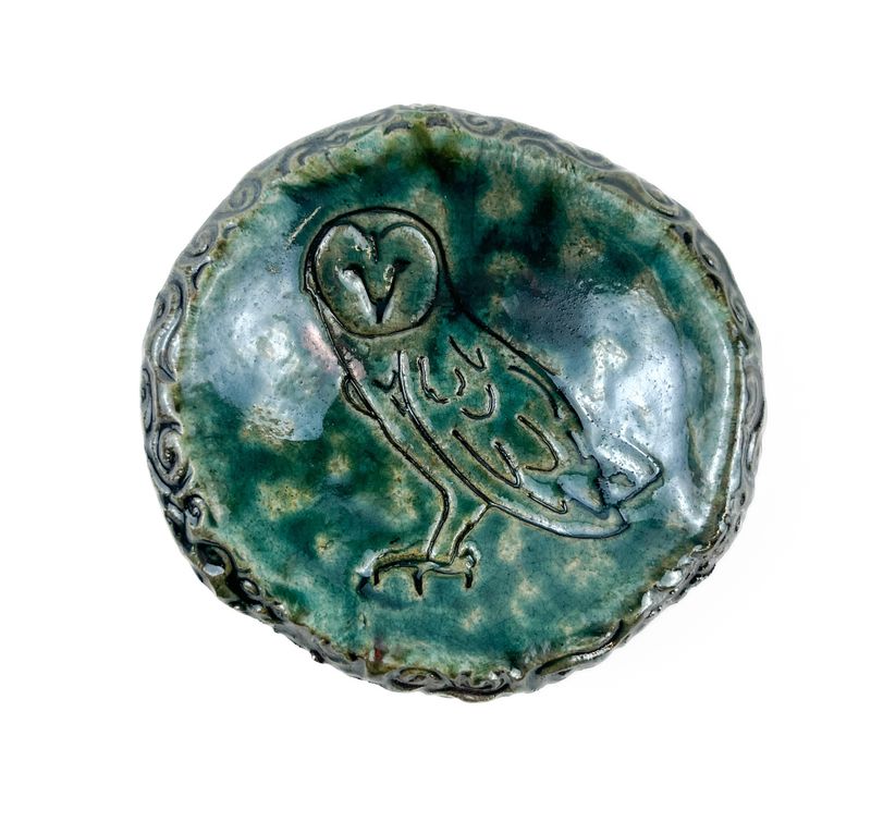 Owl Pottery Dish