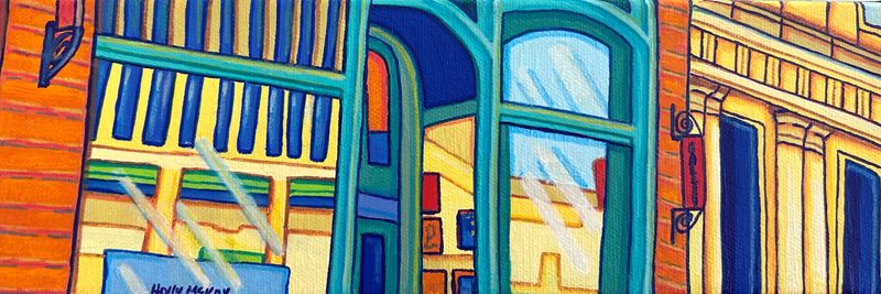 Local Storefront Historic Architecture Uptown Saint John New Brunswick Canada Painting of Handworks 
