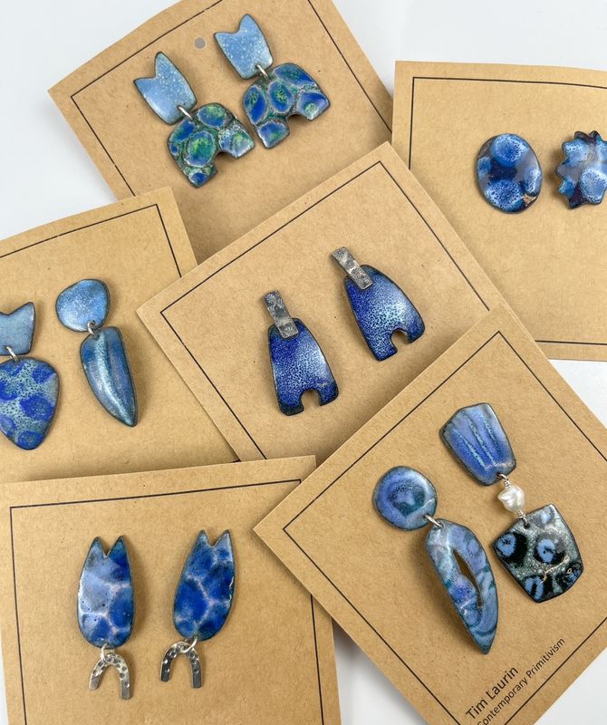 Dark Blue Collection Powdered Glass/ Mixed Metal