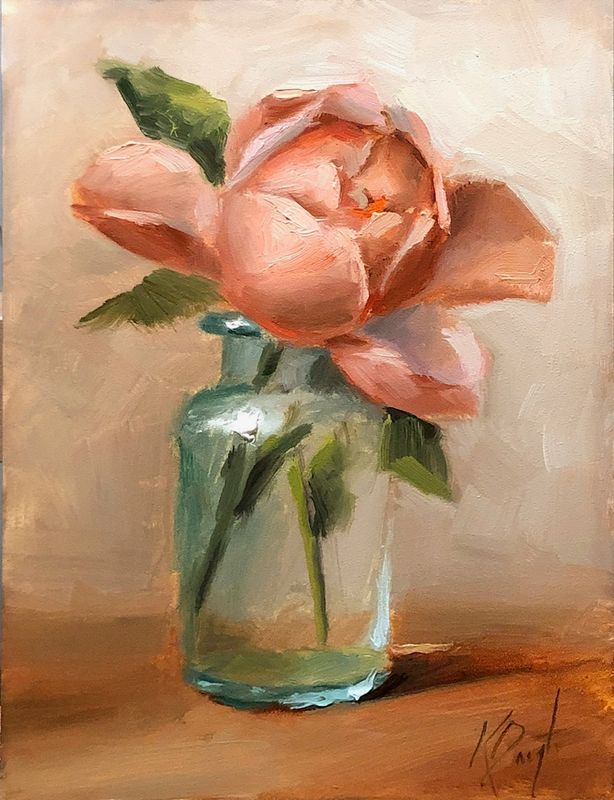 Pink Rose From New Brunswick Garden Canadian artist 