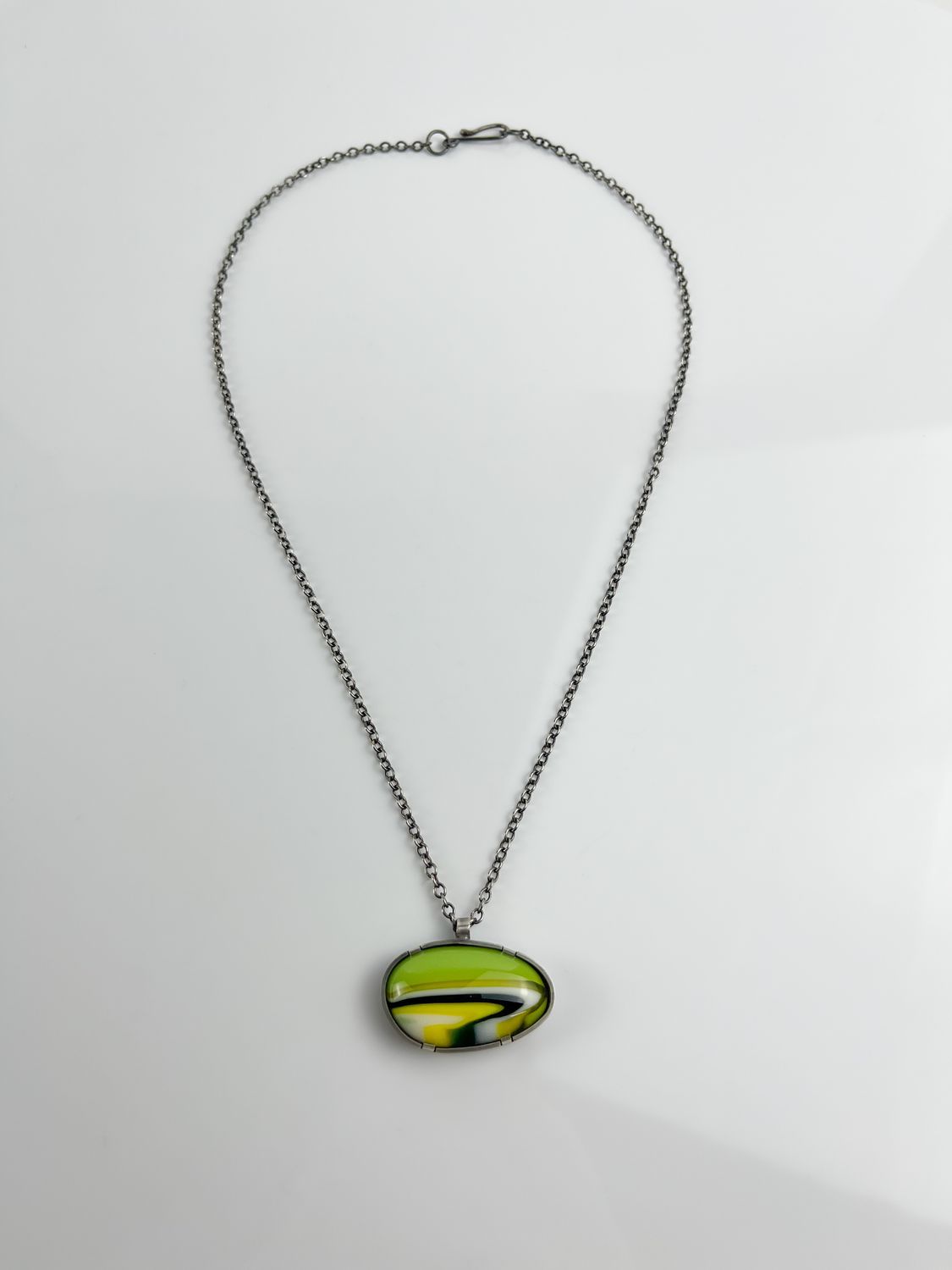 Art Glass Pendant Sterling Silver