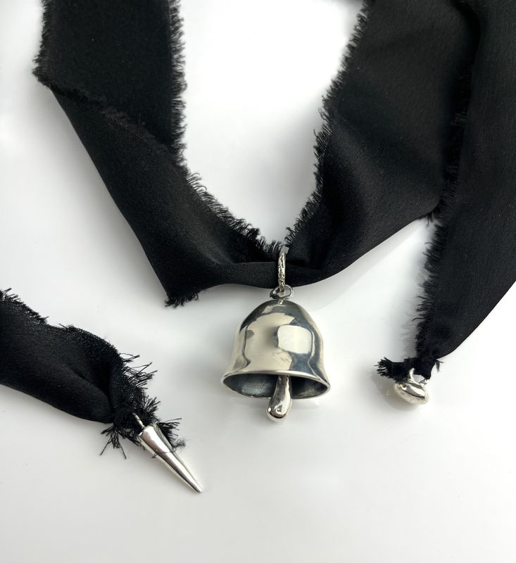 Jeneca Klausen, Sterling Silver, Bell Necklace, Protection Jewellery, Saint John Jeweler, New Brunswick Fine Art   