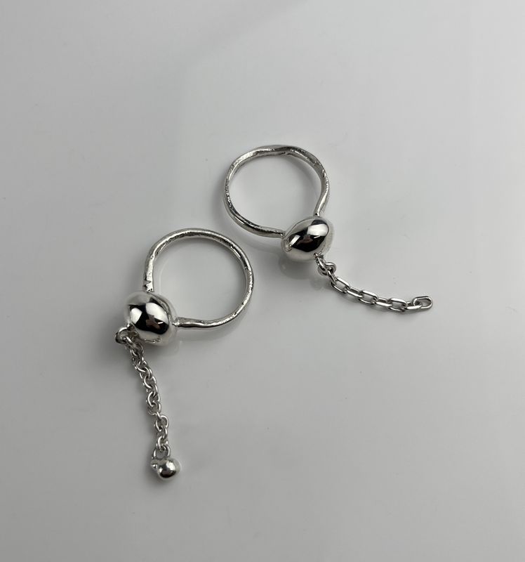Jeneca Klausen, Sterling Silver, Chain Ring Protection Jewellery, Saint John Jeweler, New Brunswick Fine Art    
