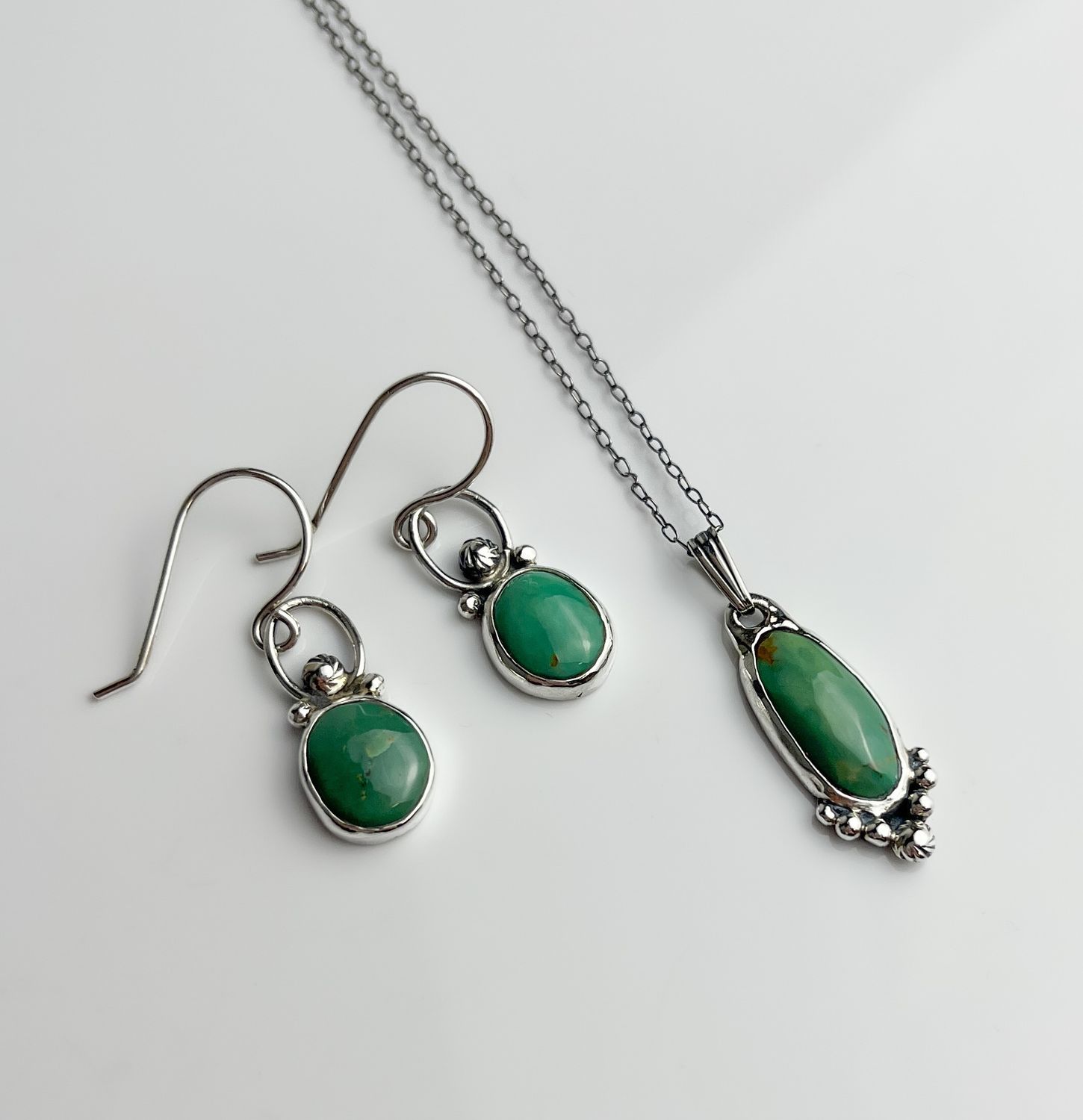 Greenish/Blue Turquoise Collection, Sterling Silver