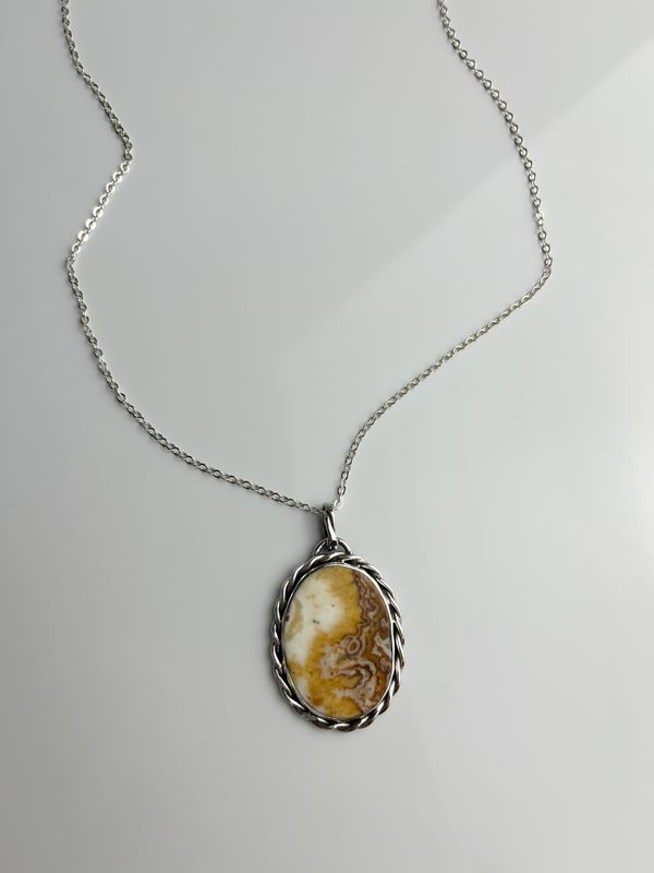 Lace Agate Collection, Sterling Silver
