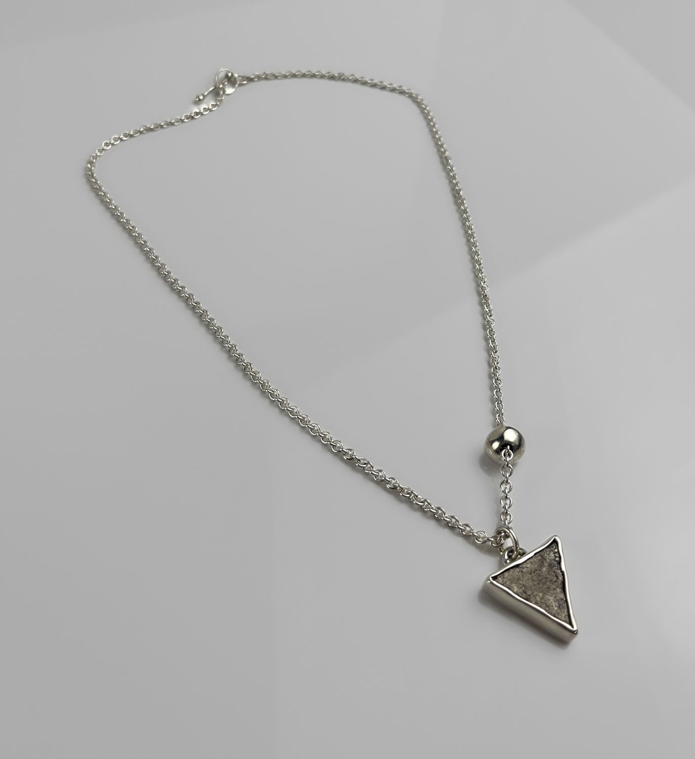 Jeneca Klausen, Sterling Silver, Triangle Necklace, Protection Jewellery, Saint John Jeweler, New Brunswick Fine Art   