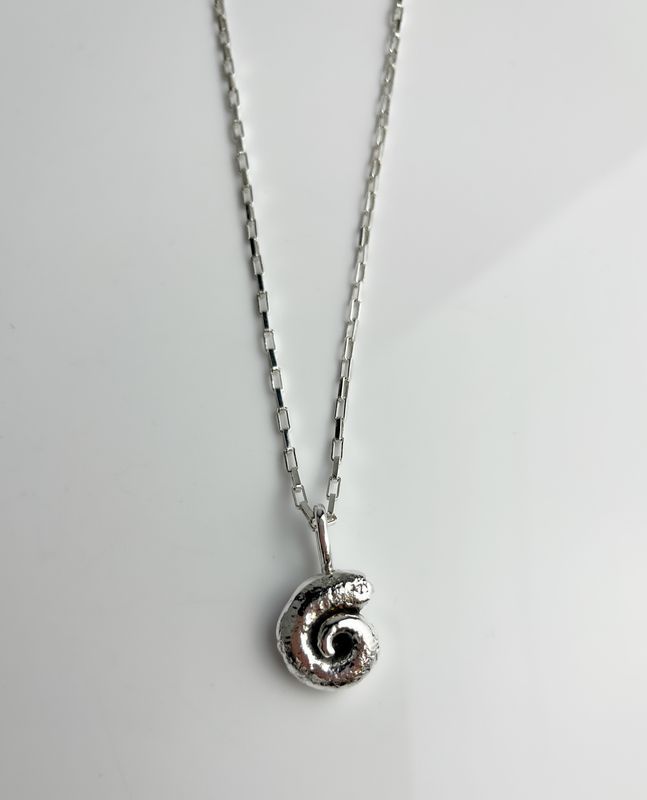 Cast Seashell Sterling Silver Pendant
