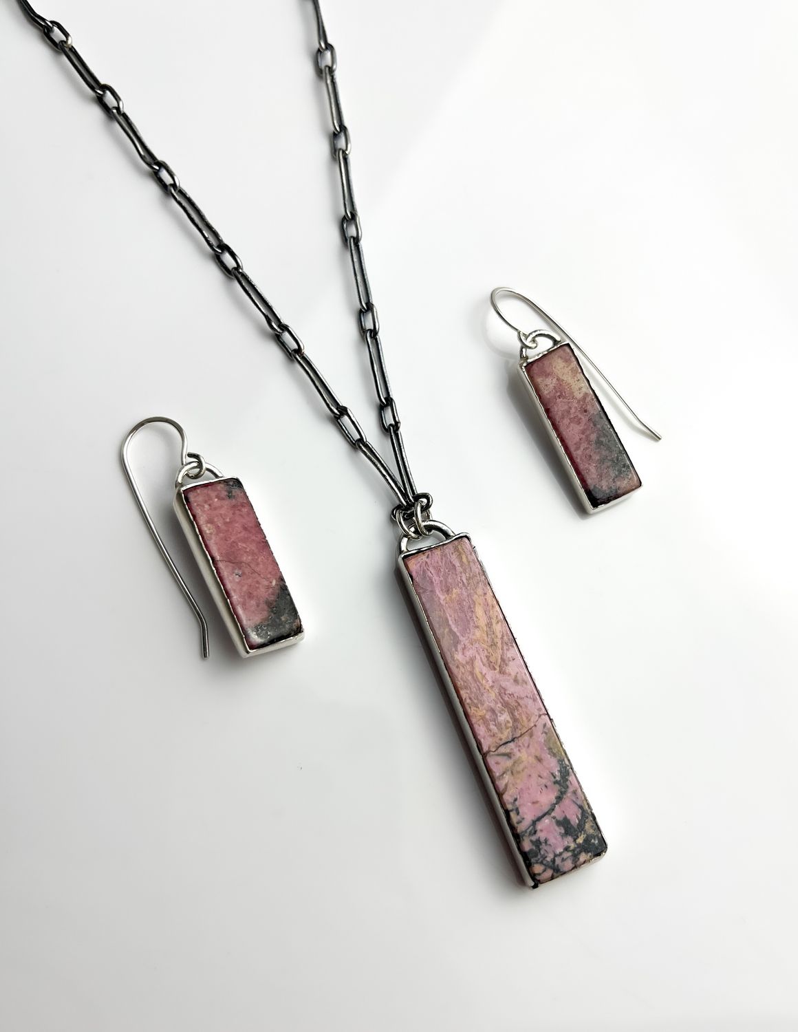 Rhodonite Collection, Sterling Silver Pendant