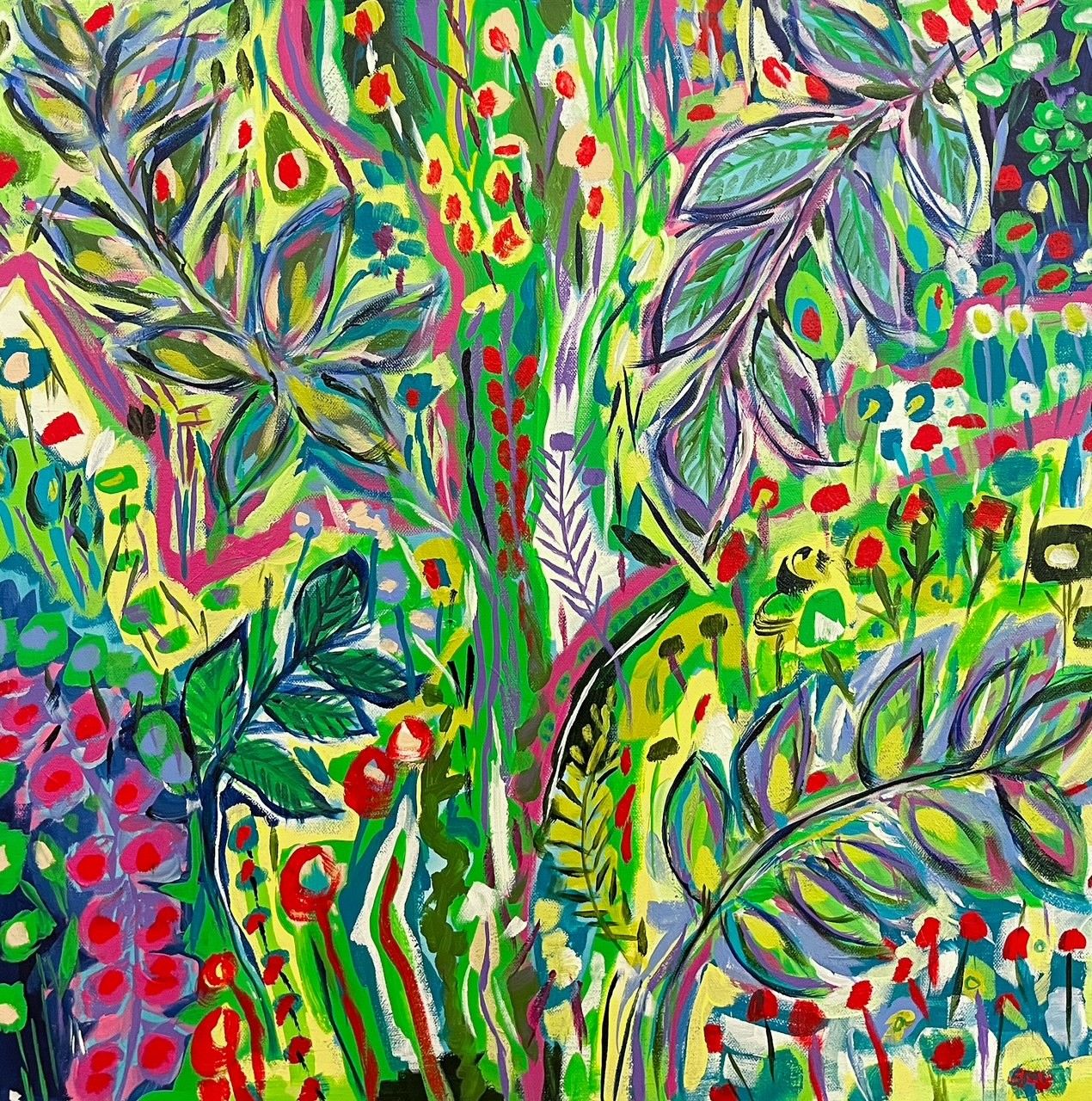 Colin Hugh Smith Artist Painter Handworks Gallery Saint John New Brunswick Acrylic Painting Flowers Floral Colourful Bouquet