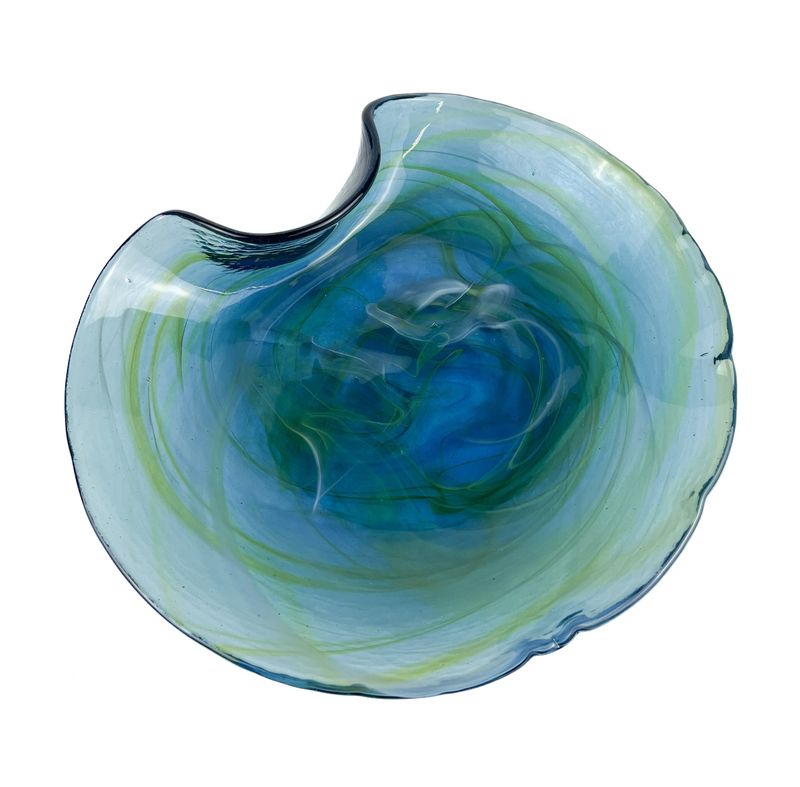 Ocean Muir Glass blown Dish 8.75" Wide