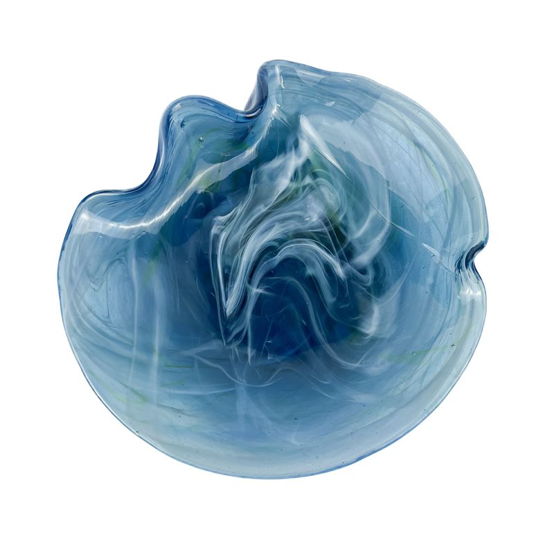 Ocean Muir Glass blown Dish 8.75" Wide