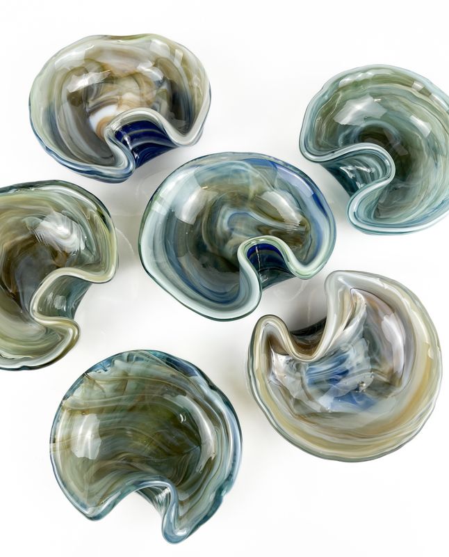 Agate Muir Glass blown Dish 4" Wide