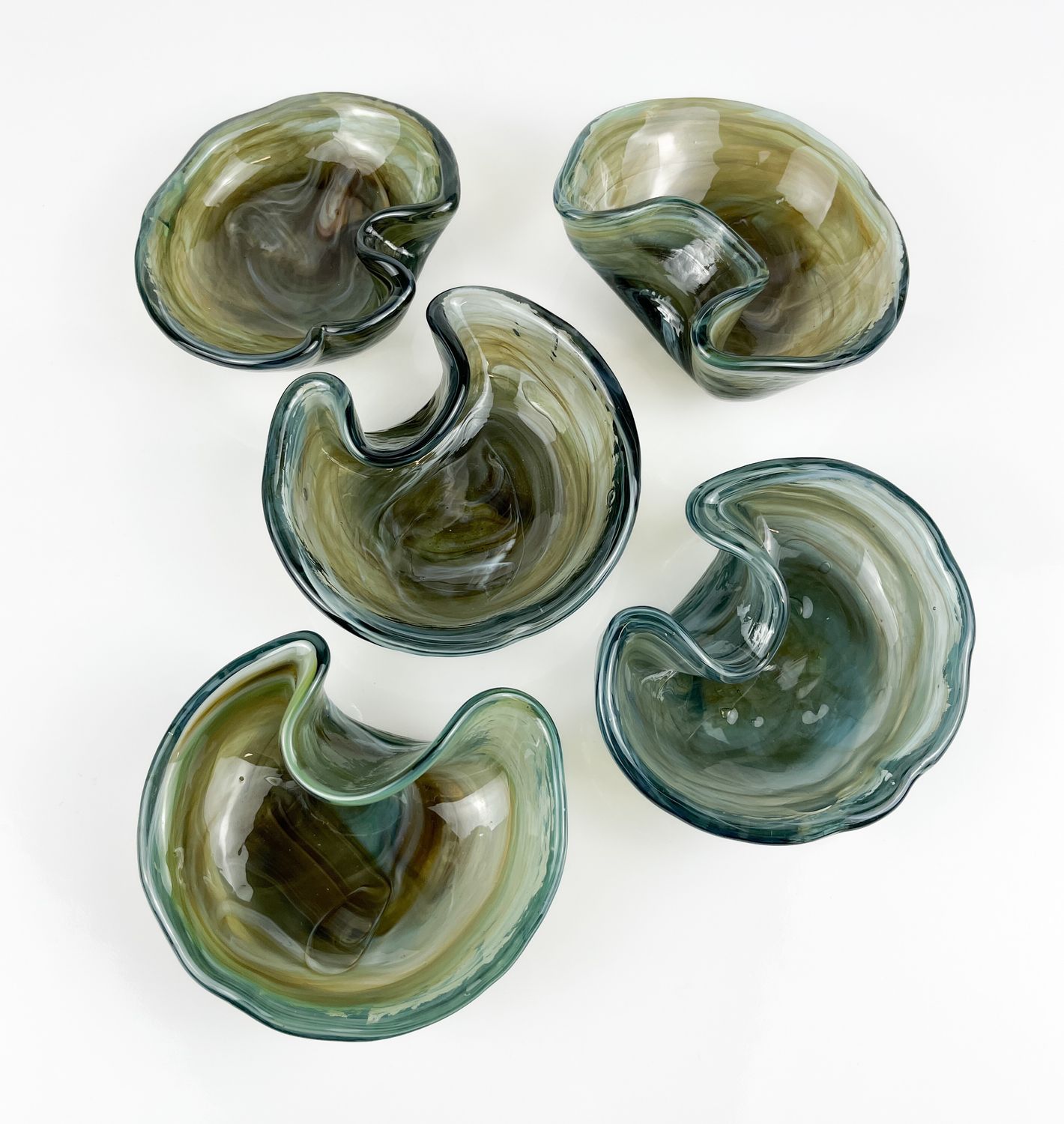 Nori Muir Glass blown Dish 4" Wide