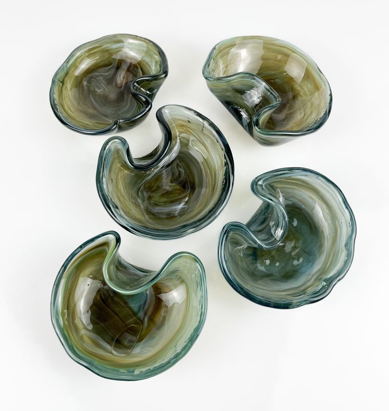 Nori Muir Glass blown Dish 4" Wide