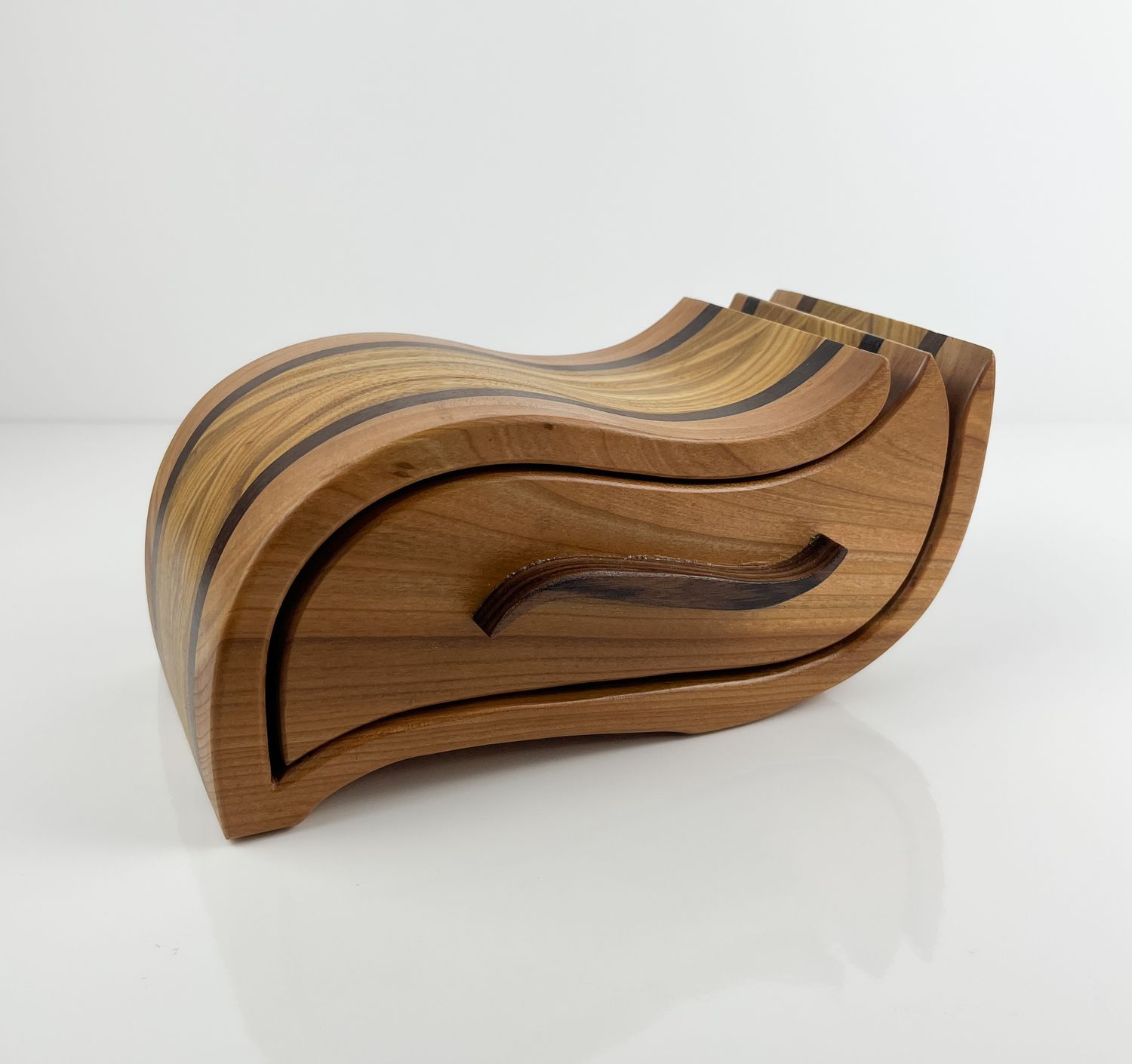 New Brunswick Made Wooden Jewellery Box with Various wood types By Rick Nason from Harvey Station Canada 