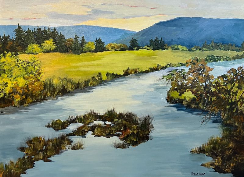 "River Above Hampton" 30x40" Acrylic on Canvas