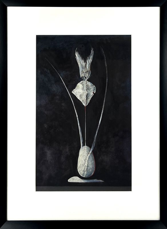 "Found" 10x16" Mixed Media Watercolour Framed 17x23"