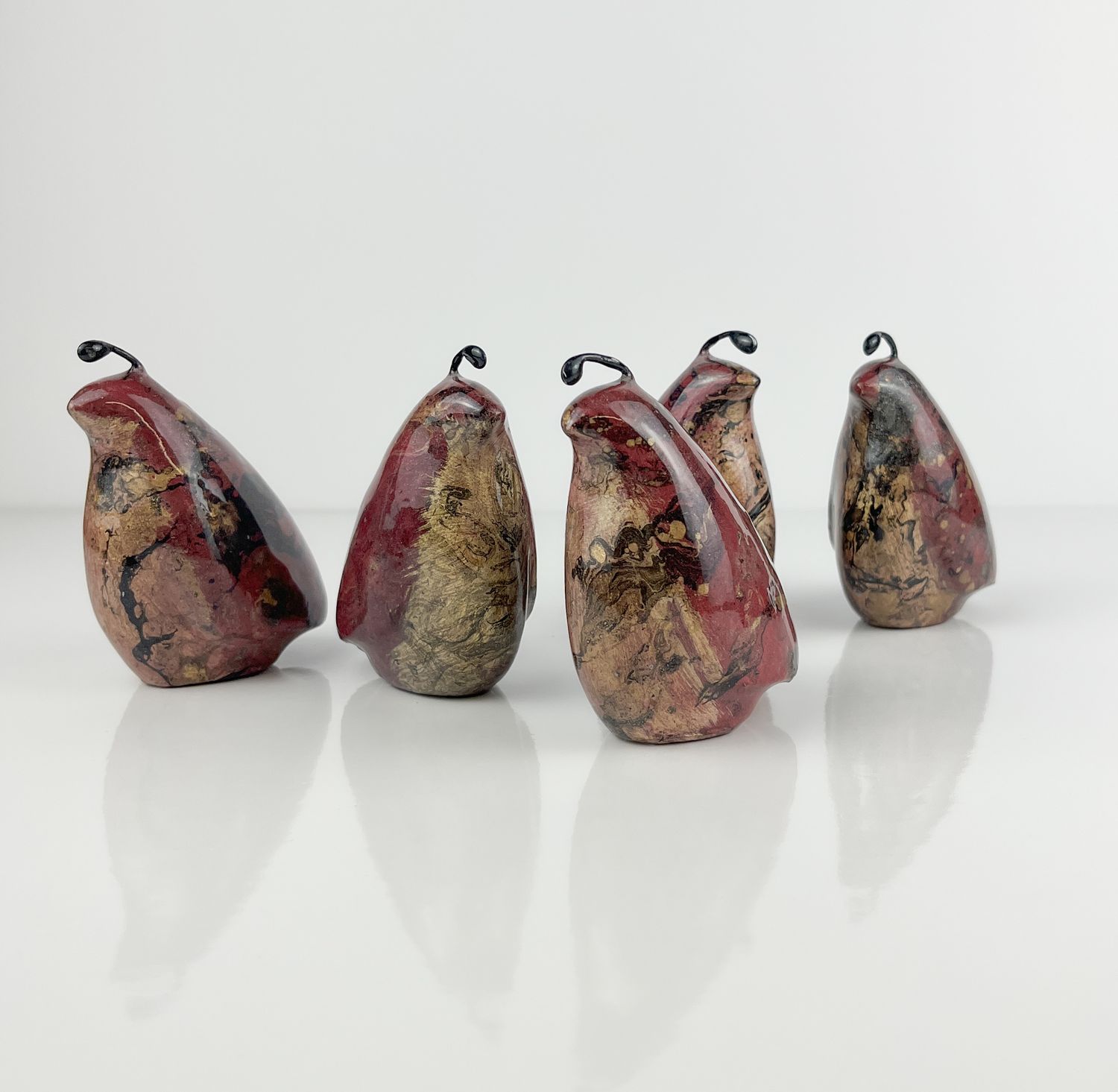 (Single) Quail Composite Soapstone Sculpture 3.75"
