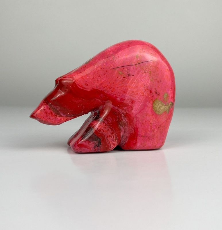 Pink/Red/Orange Small Colorful Bear Sculpture 3.5x3.5 Pink/Red/Orange Small Colorful Bear Sculpture 3.5x3.5"