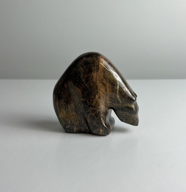 Black/Brown Small Colorful Bear Sculpture 3.5x3.5"