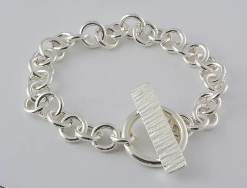 Forrest Toggle Bracelet, Medium Size Sterling Silver