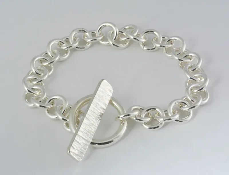 Forrest Toggle Bracelet, Medium Size Sterling Silver Forrest Toggle Bracelet, Medium Size Sterling Silver