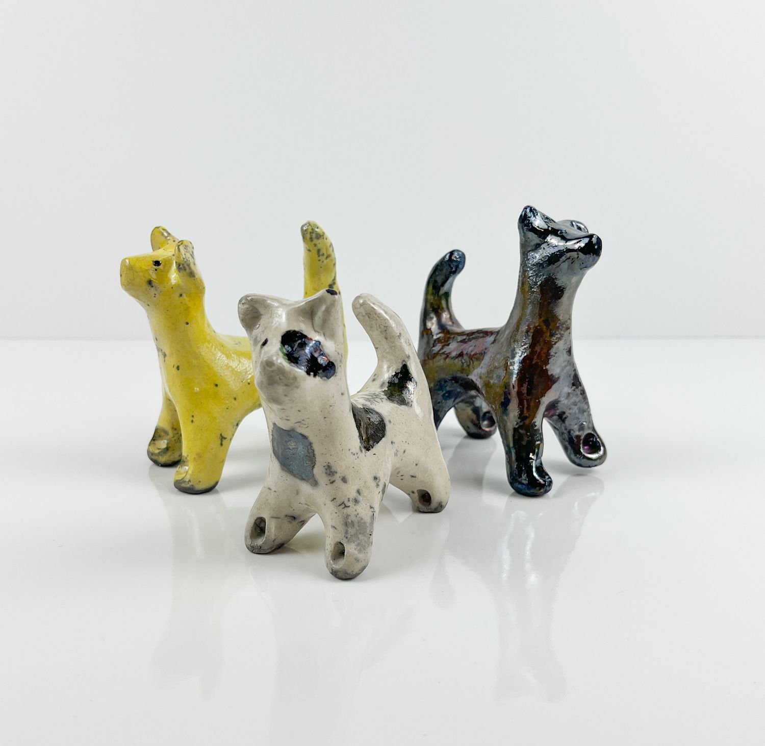 Small Raku Dog Sculpture