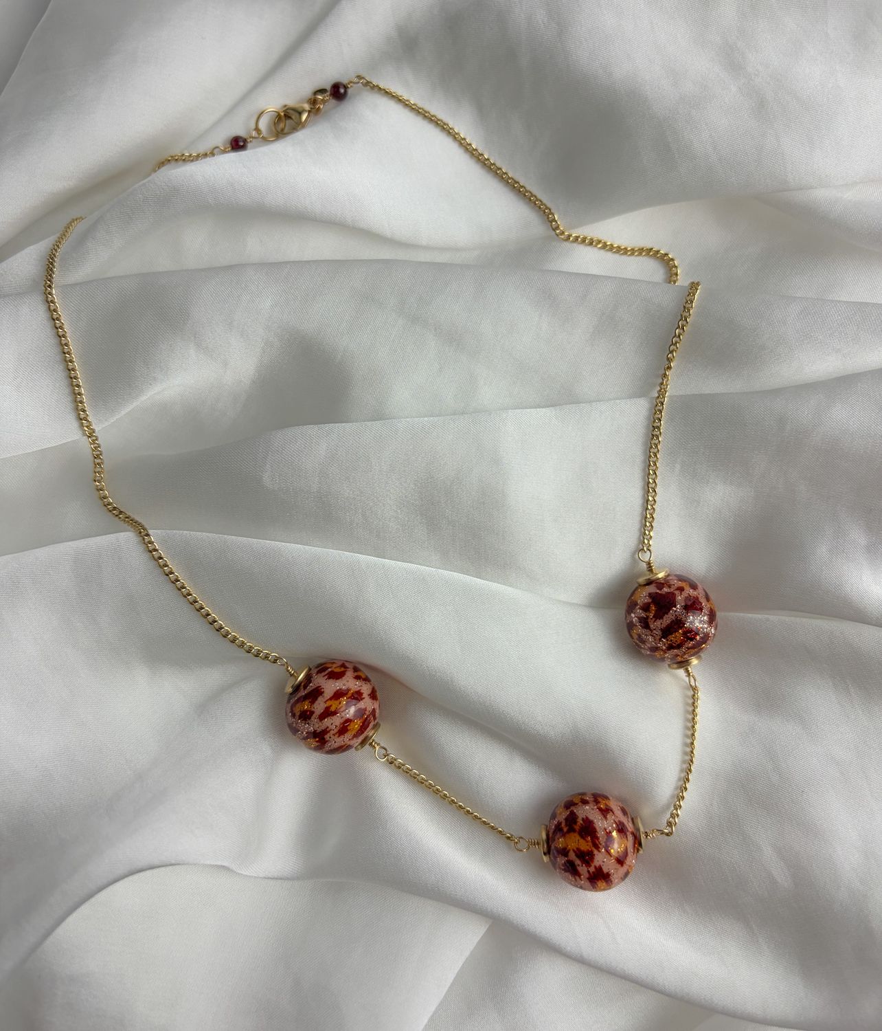 Gold Filled Lampwork Glass Necklace