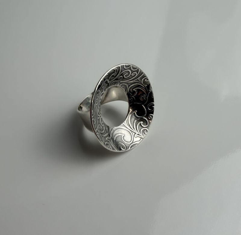 SS Circle Ring Size 7