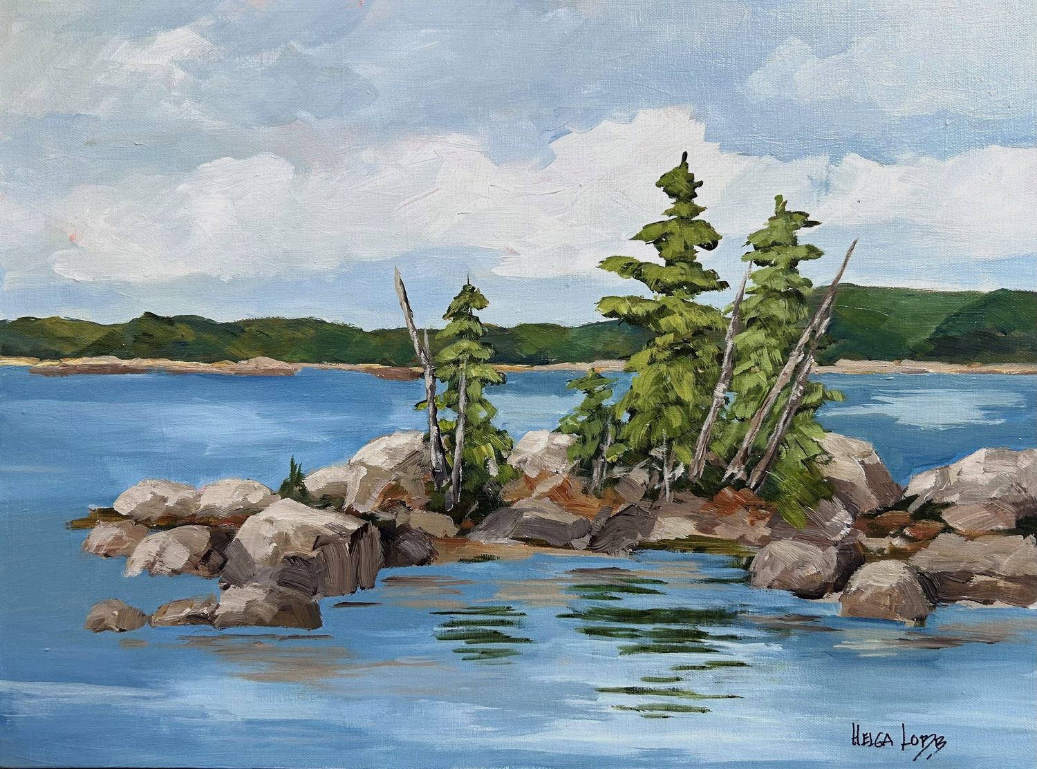 "Atlantic Shore" 18x24" Acrylic painting on canvas