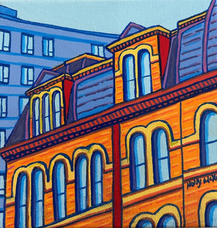 "Saint John City Market" 6x6" Acrylic on Canvas