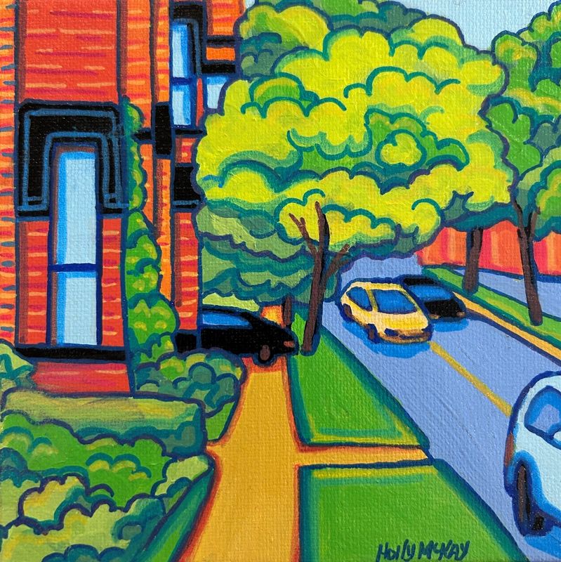 "Uptown Saint John" 6x6" Acrylic on Canvas