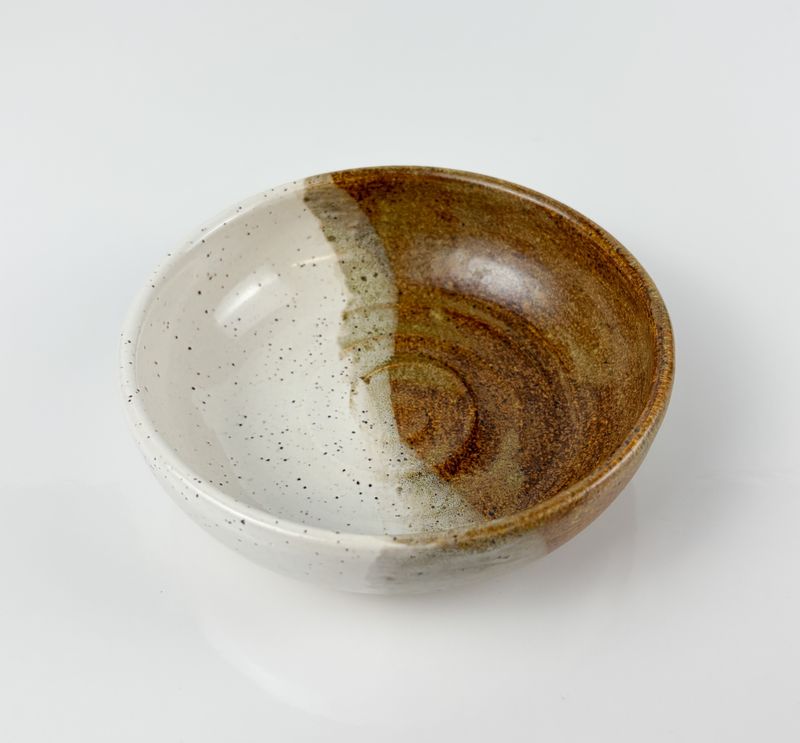 White Speckled Pottery Bowl By Halifax Artist Laura Rae Studio 