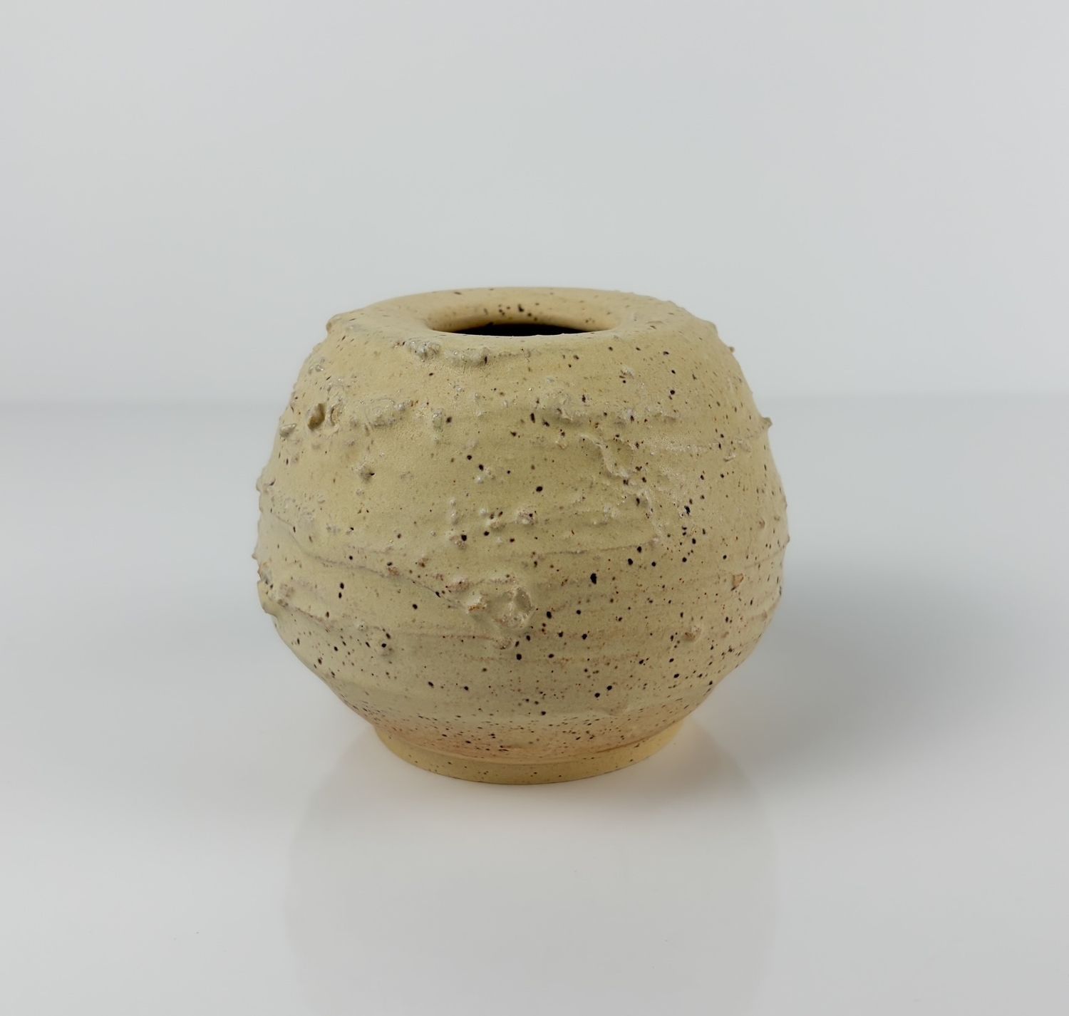White Speckled Pottery Bud Vase By Halifax Artist Laura Rae Studio 