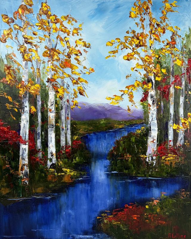 "A Time for Reflection" 16x20" Oil Knife Painting