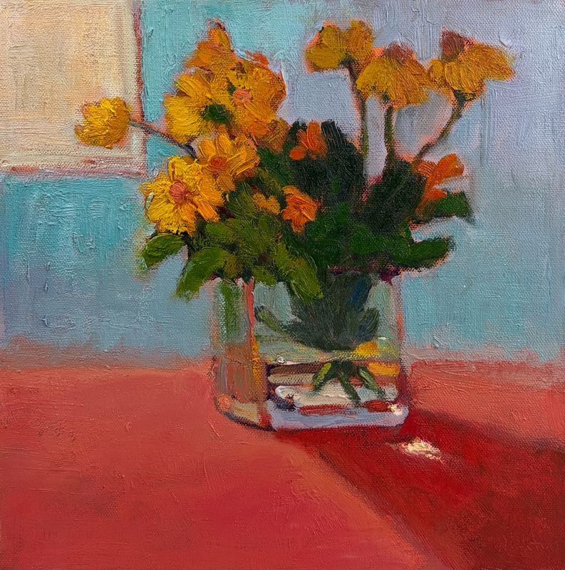 "Vers La Lumiere" 12x12" Oil Painting on Canvas