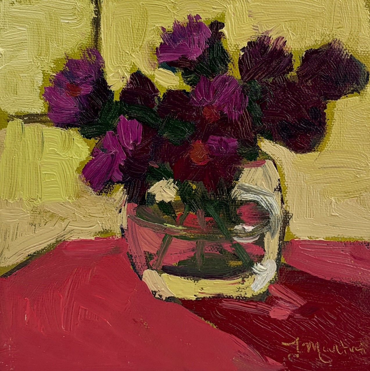 "Fall Blooms" 6x6" Oil Painting on Canvas